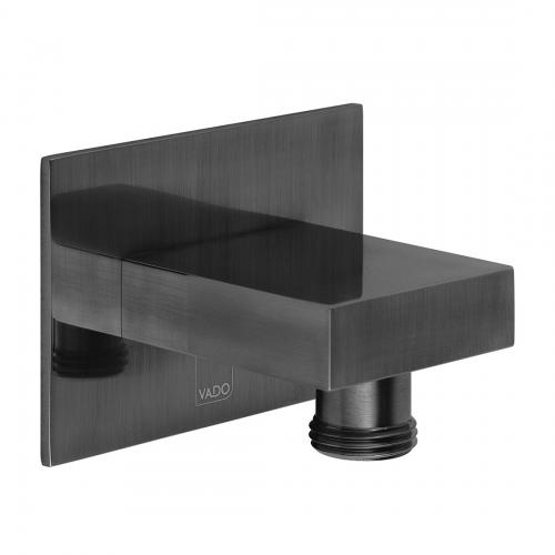 Wall Outlet Brushed Black, Square