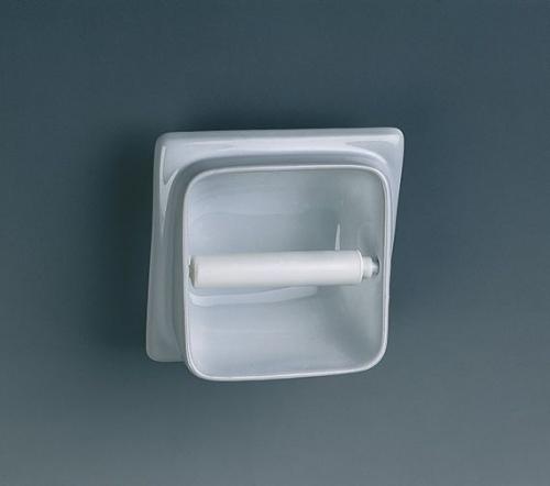 Built-in Semi Recessed Toilet Roll Holder, Ceramic