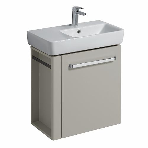 E200 Vanity Unit For Washbasin 650x370mm Lh Towel Rail - Grey