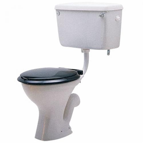 Classic Low Level Toilet P,trap Seat & Cover, Black