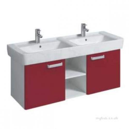 Galerie Plan 1300x480mm Basin And Furniture Unit-red Gloss