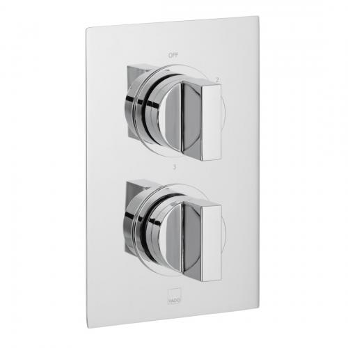 Notion Concealed 3 Outlet, 2 Handle Thermostatic Shower Valve With Integrated Diverter