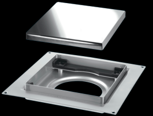 150mm Polished Stainless Steel Tile Drain With Trap Frame Height Adjustable